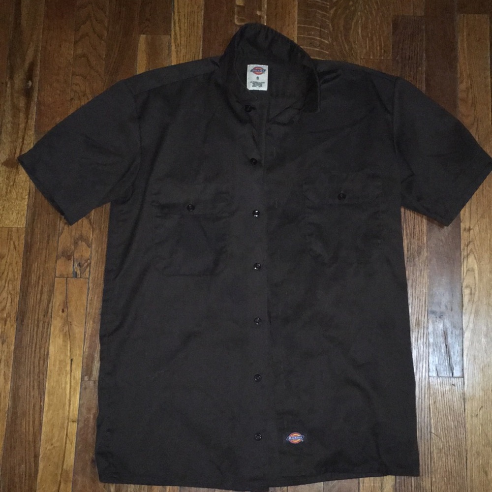 Dickies dark brown collared shirt